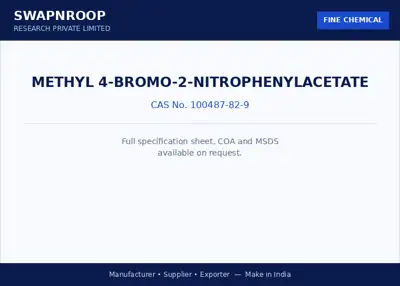 Methyl 4-bromo-2-nitrophenylacetate CAS 100487-82-9 - SRPL