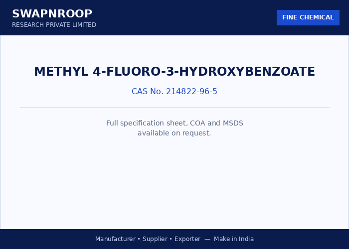 Methyl 4-fluoro-3-hydroxybenzoate