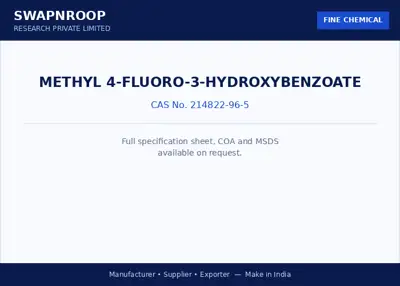Methyl 4-fluoro-3-hydroxybenzoate CAS 214822-96-5 - SRPL
