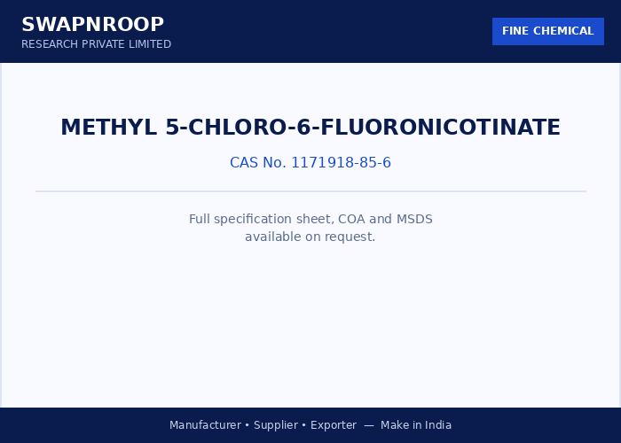 Methyl 5-chloro-6-fluoronicotinate