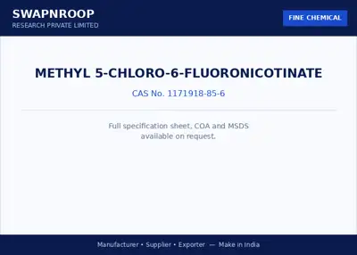 Methyl 5-chloro-6-fluoronicotinate CAS 1171918-85-6 - SRPL