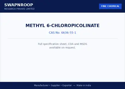Methyl 6-chloropicolinate (CAS 6636-55-1) - manufacturer, supplier & exporter India - SRPL