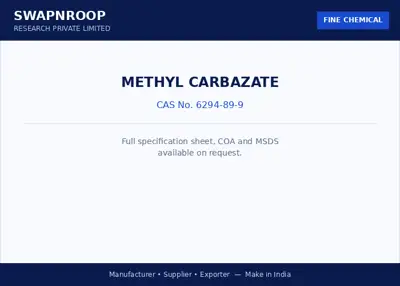 Methyl carbazate (CAS 6294-89-9) - manufacturer, supplier & exporter India - SRPL