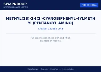 METHYL(2S)-2-[(2'-CYANOBIPHENYL-4YLMETHYL)PENTANOYL AMINO] CAS 137863-90-2 - SRPL