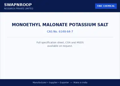 Monoethyl malonate potassium salt CAS 6148-64-7 - SRPL
