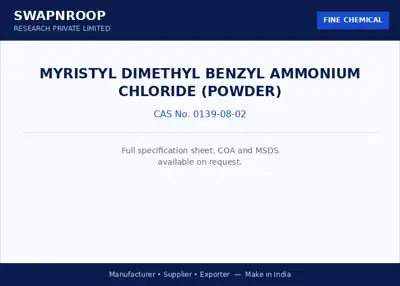 Myristyl dimethyl benzyl ammonium chloride (powder) CAS 0139-08-02 - SRPL
