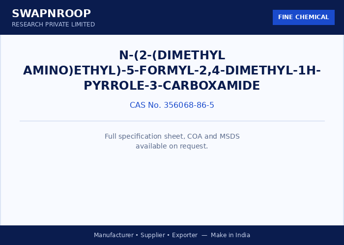 N-(2-(Dimethyl amino)ethyl)-5-formyl-2,4-dimethyl-1H-pyrrole-3-Carboxamide