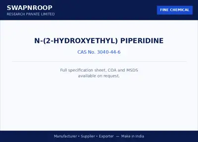 N-(2-Hydroxyethyl) Piperidine CAS 3040-44-6 - SRPL