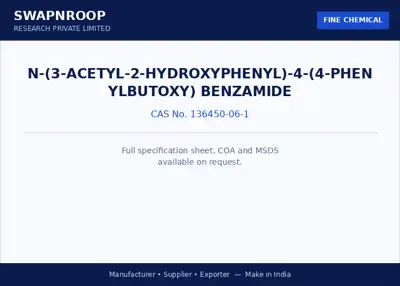 N-(3-Acetyl-2-hydroxyphenyl)-4-(4-phenylbutoxy) Benzamide CAS 136450-06-1 - SRPL