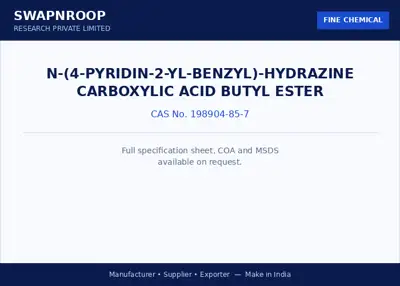 N-(4-Pyridin-2-yl-benzyl)-hydrazine carboxylic acid butyl ester CAS 198904-85-7 - SRPL