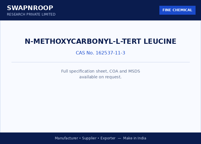 N-Methoxycarbonyl-L-tert Leucine