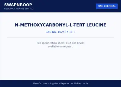 N-Methoxycarbonyl-L-tert Leucine CAS 162537-11-3 - SRPL