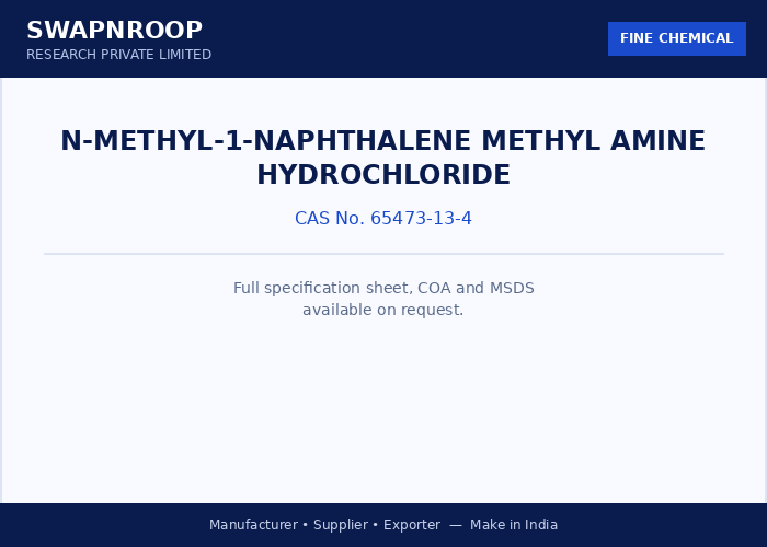 N-Methyl-1-Naphthalene Methyl Amine Hydrochloride