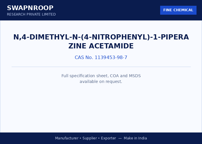 N,4-Dimethyl-N-(4-nitrophenyl)-1-piperazine acetamide