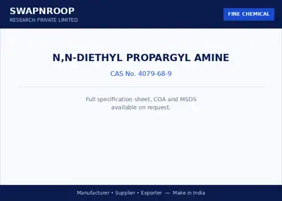 N,N-DIETHYL PROPARGYL AMINE CAS 4079-68-9 - SRPL