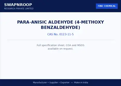 Para-Anisic Aldehyde (4-Methoxy Benzaldehyde) CAS 0123-11-5 - SRPL
