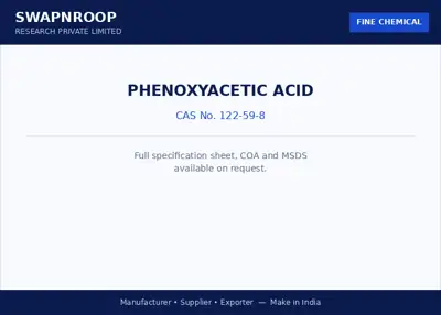 Phenoxyacetic Acid (CAS 122-59-8) - manufacturer, supplier & exporter India - SRPL