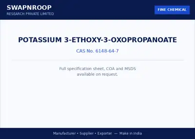 Potassium 3-ethoxy-3-oxopropanoate CAS 6148-64-7 - SRPL