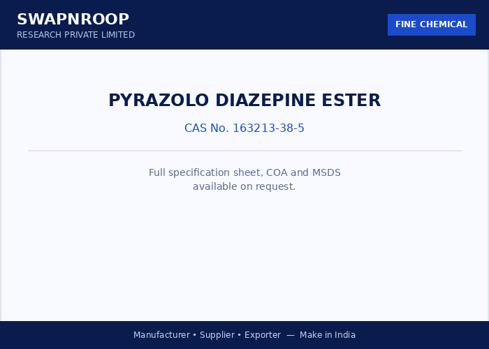 Pyrazolo diazepine ester