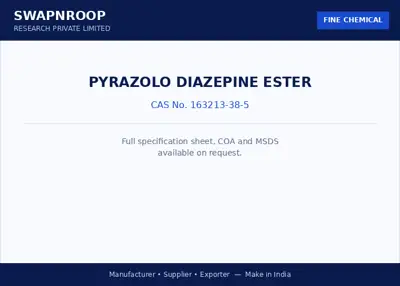 Pyrazolo diazepine ester CAS 163213-38-5 - SRPL