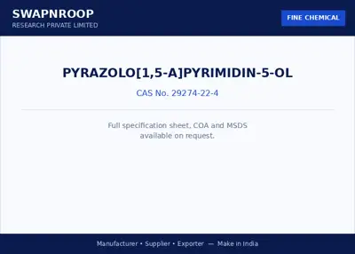 Pyrazolo[1,5-a]pyrimidin-5-ol CAS 29274-22-4 - SRPL