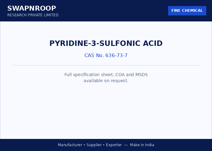 Pyridine-3-sulfonic acid