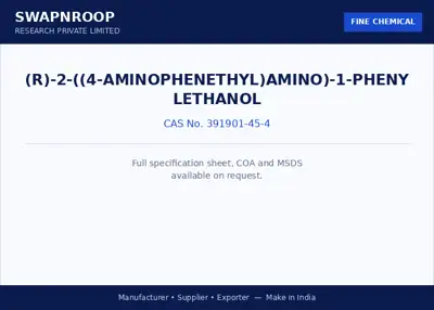 (R)-2-((4-Aminophenethyl)amino)-1-phenylethanol CAS 391901-45-4 - SRPL