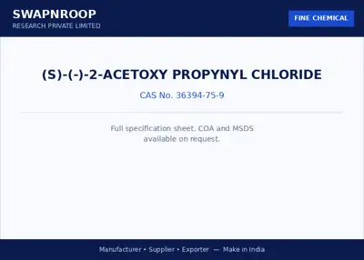 (S)-(-)-2-acetoxy propynyl chloride CAS 36394-75-9 - SRPL