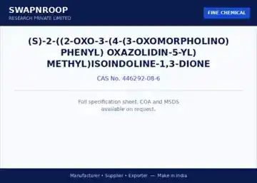 (S)-2-((2-oxo-3-(4-(3-oxomorpholino) phenyl) oxazolidin-5-yl) methyl)isoindoline-1,3-dione CAS 446292-08-6 - SRPL