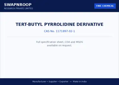tert-butyl pyrrolidine derivative CAS 1171897-02-1 - SRPL