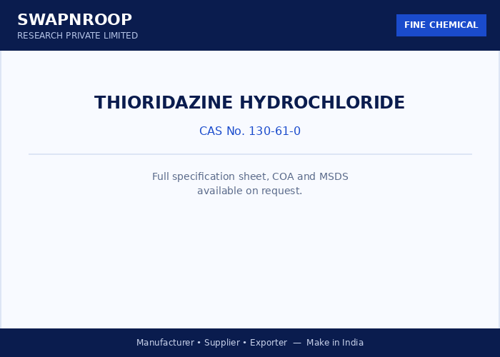 Thioridazine Hydrochloride